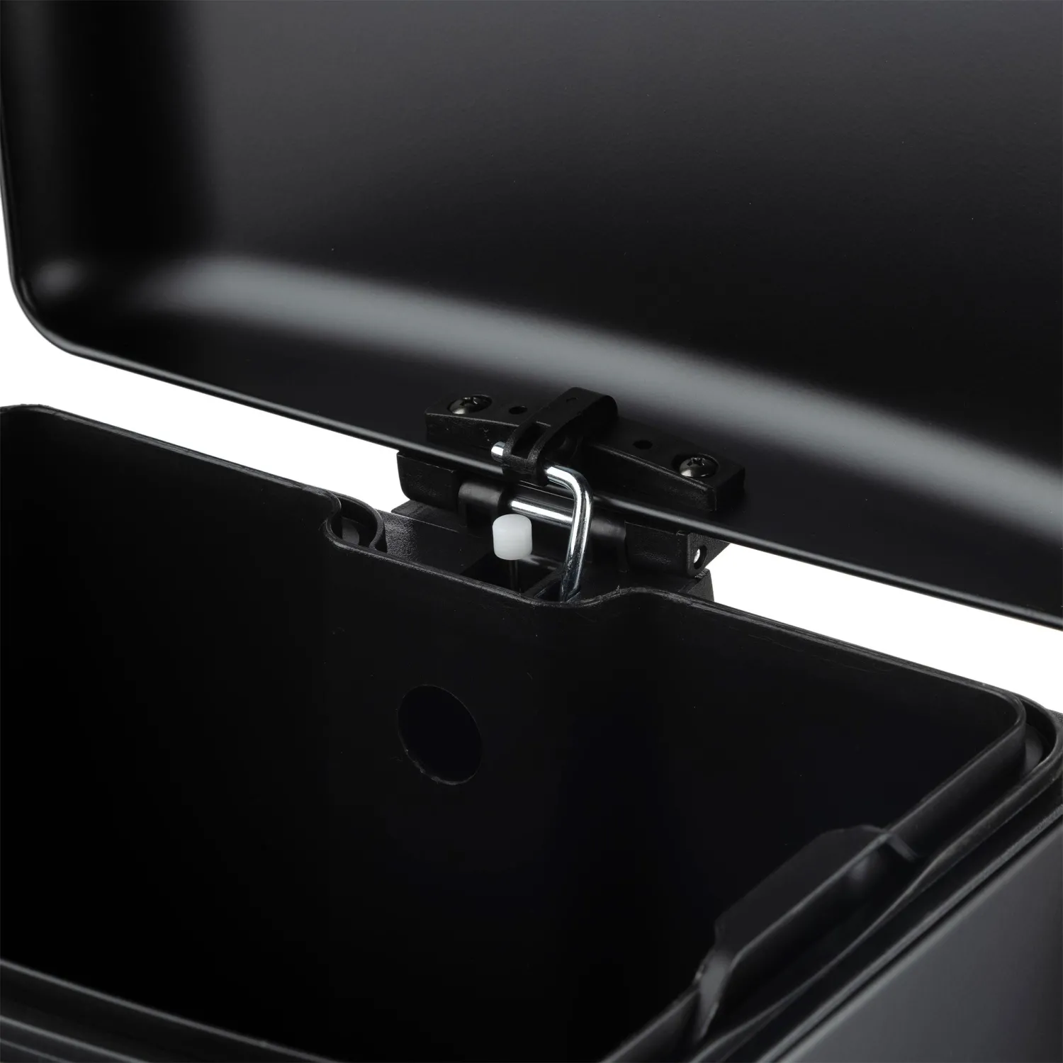 Ведро мусорное с педалью и доводчиком Luscan 12л,черное,прямоуг,металл - фото 5