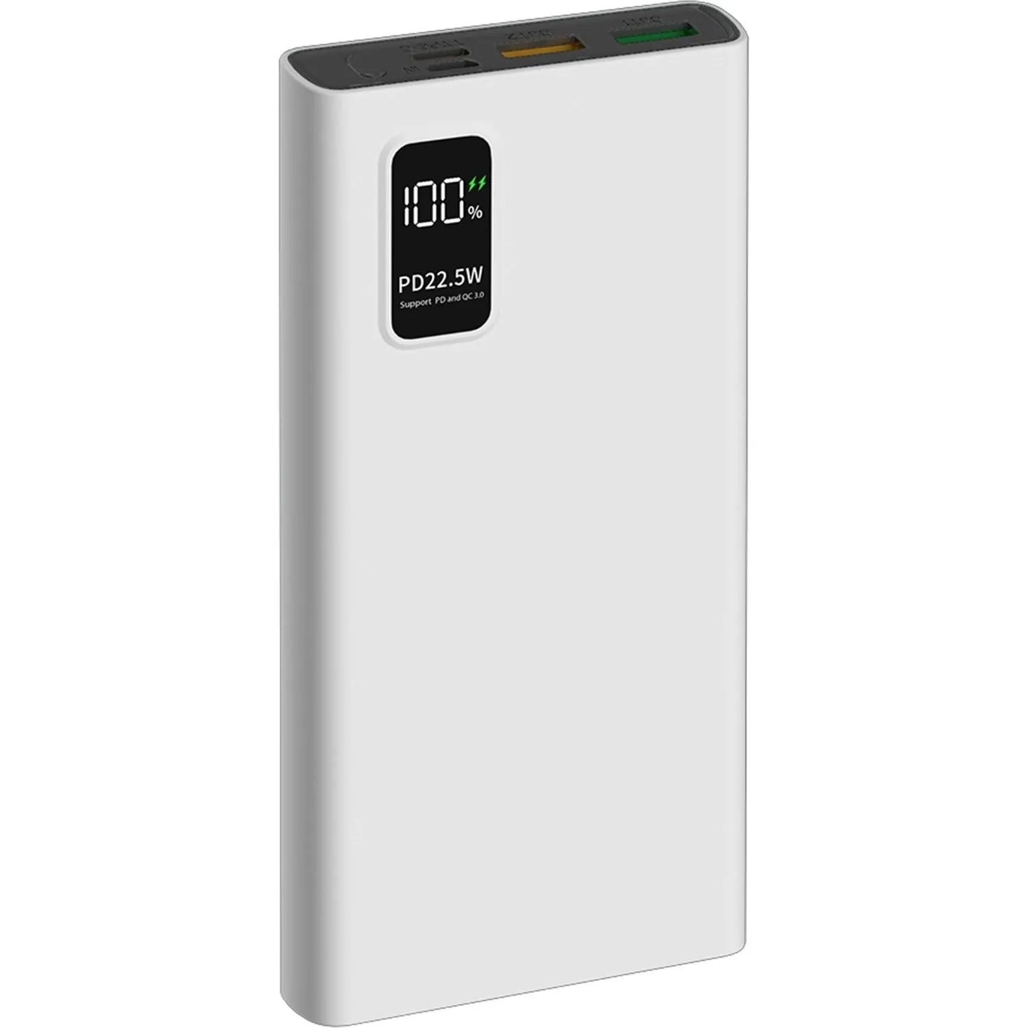 Внешний аккумулятор PERO PB05 10000 mAh,Li-Pol,output USB-C + 2USB-A,белый - фото 3
