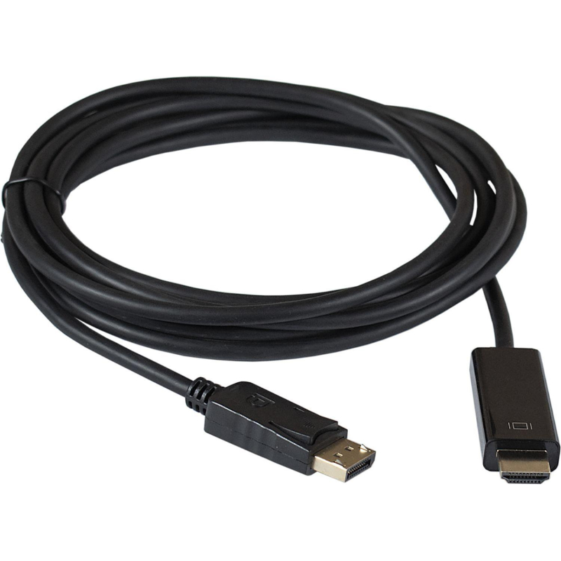 Кабель DP-HDMI ExeGate EX-CC-DP-HDMI-3.0 (20M/19M, 3м, экран) EX284917RUS - фото 1