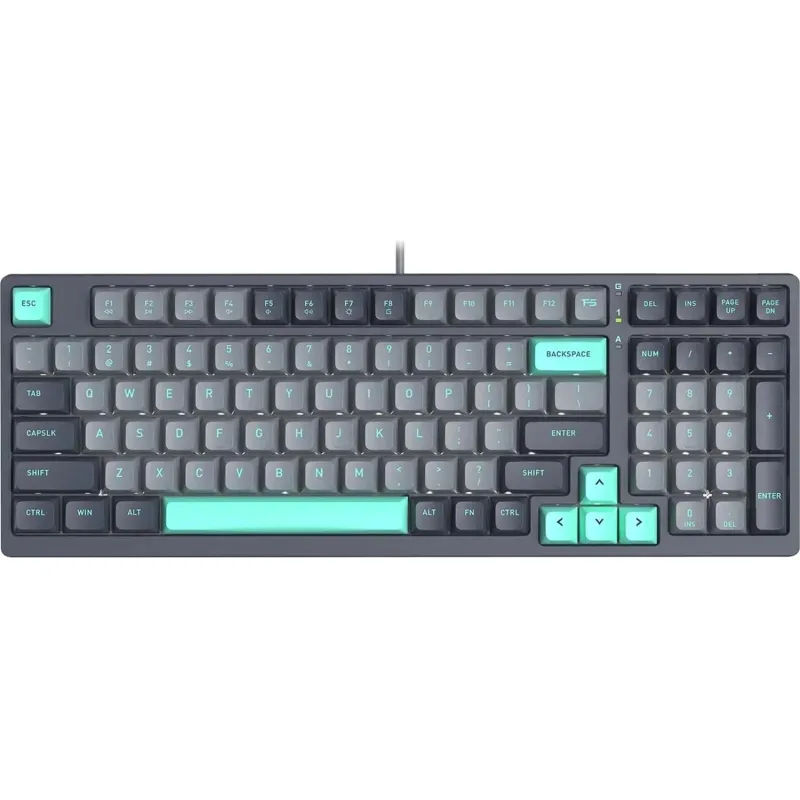 Клавиатура A4Tech Fstyler (FS300 PANDA ROCK)механич. чер/сер USB gamer LED - фото 1