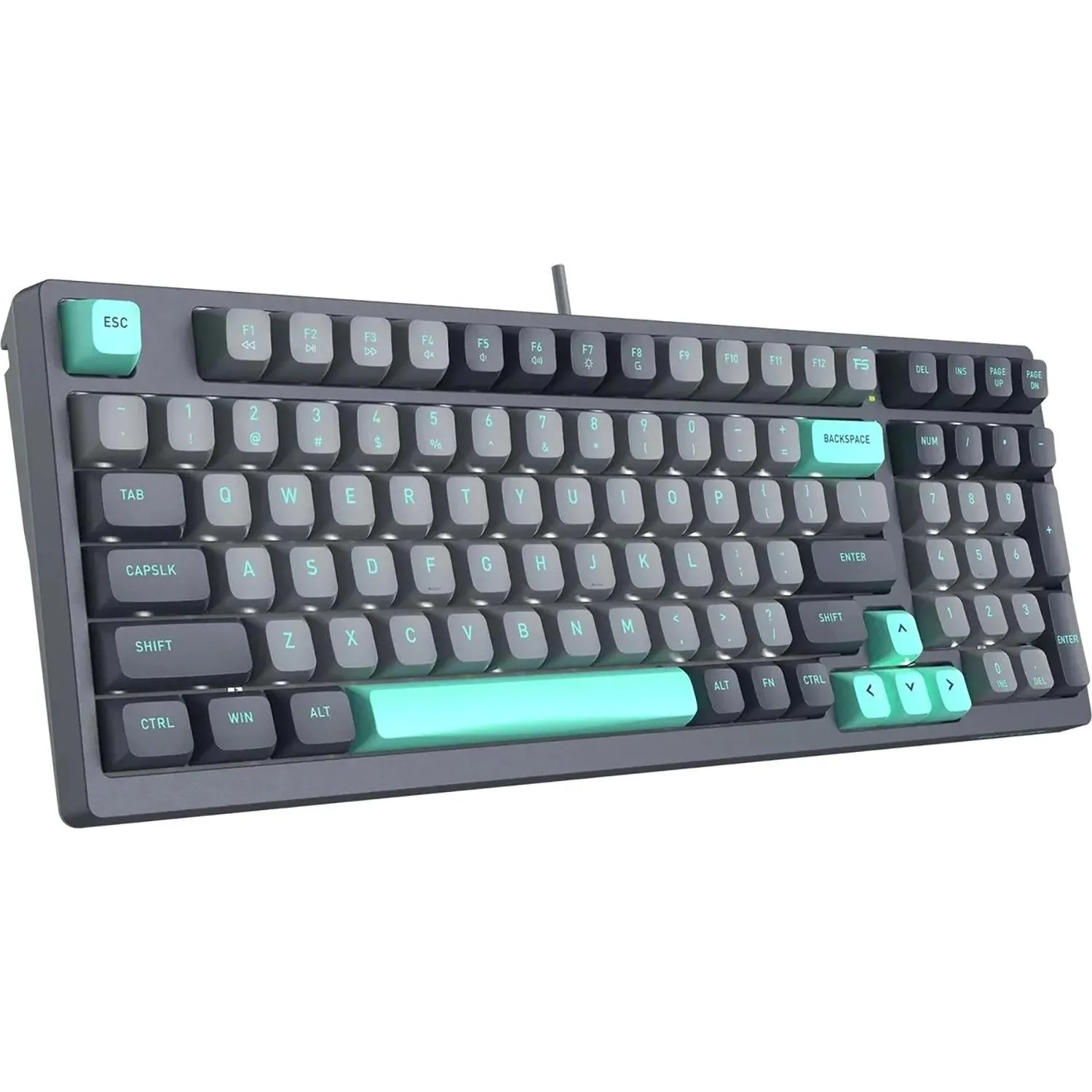 Клавиатура A4Tech Fstyler (FS300 PANDA ROCK)механич. чер/сер USB gamer LED - фото 3
