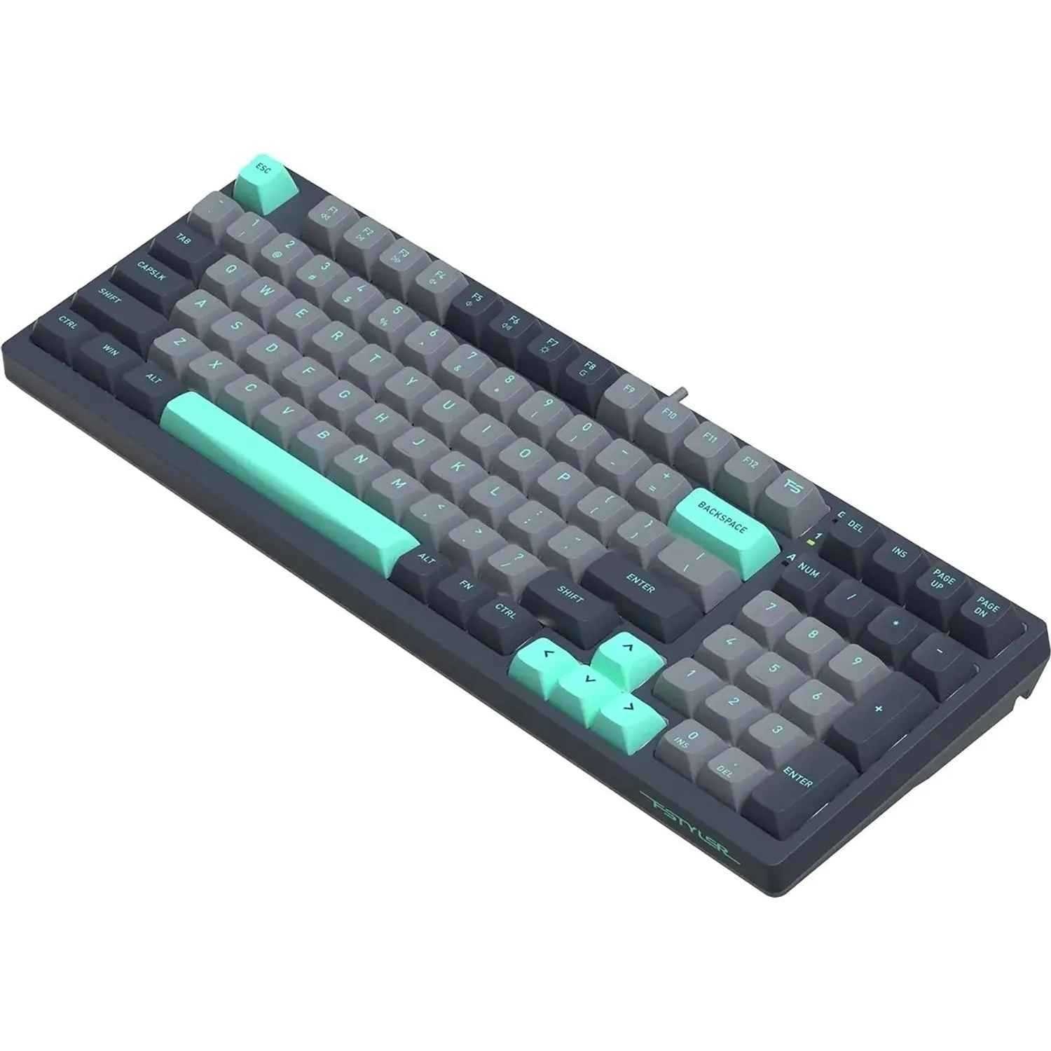 Клавиатура A4Tech Fstyler (FS300 PANDA ROCK)механич. чер/сер USB gamer LED - фото 6