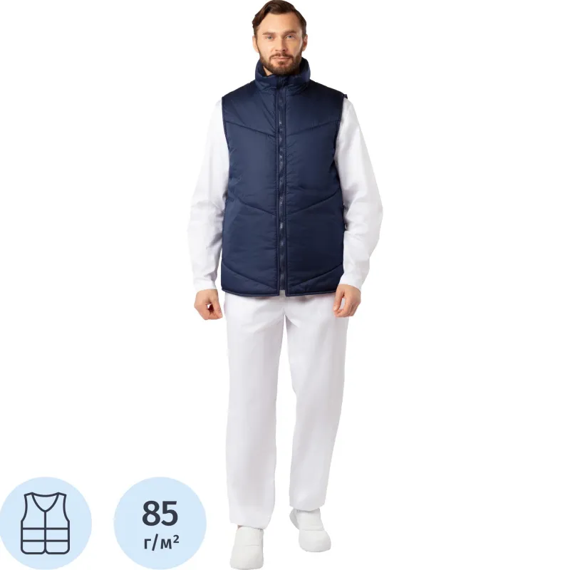 Жилет универсальный у17 (внеш) ХАССП син 88-92/182-188 - фото 1