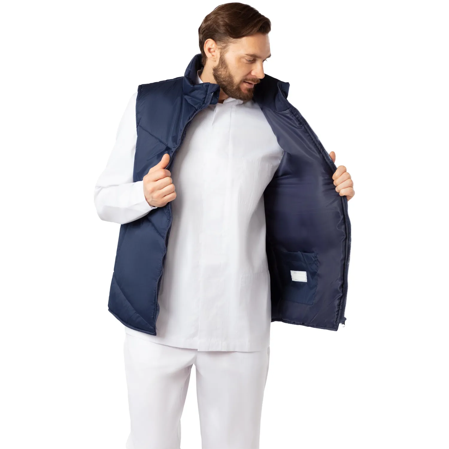 Жилет универсальный у17 (внеш) ХАССП син 88-92/182-188 - фото 5