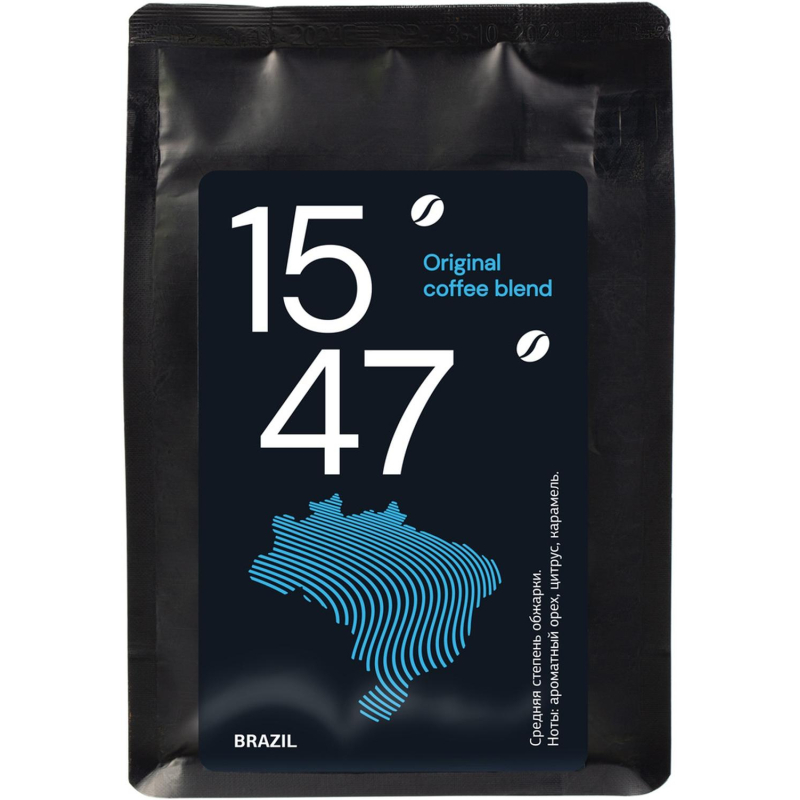 Кофе молотый 15/47 Brazil Original coffee blend, 100% Арабика 250г - фото 1