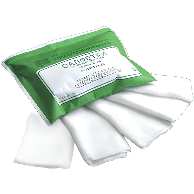 Салфетки стерильные,2x-слойные  (16x14) 28гр 10шт/уп - фото 1