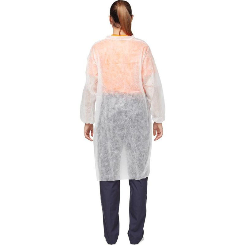 Халат на липучках (30гр) белый  р.XL ,арт. LC3025L3W140110,10шт/уп - фото 4