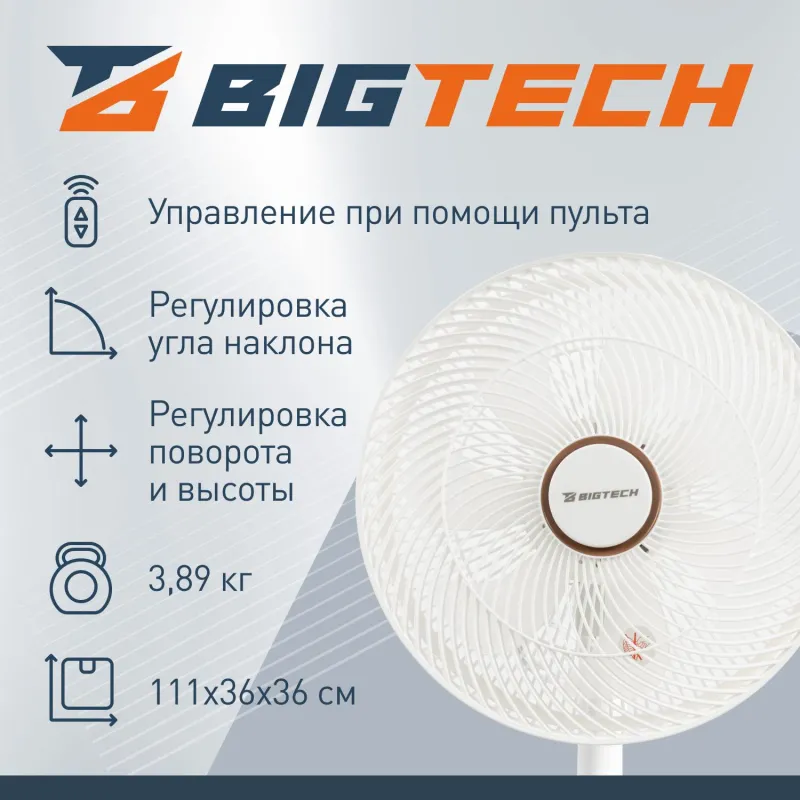Вентилятор напольный BigTech WBF002 с пультом - фото 3