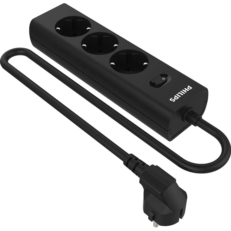 Сетевой фильтр Philips CHP2135BB/51 3р/3м, 10А, черный - фото 1