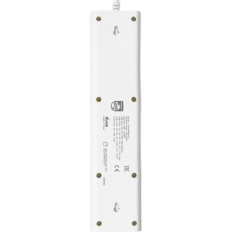 Сетевой фильтр Philips CHP4336WA/51 3р/2м с USB, 10А, белый - фото 3