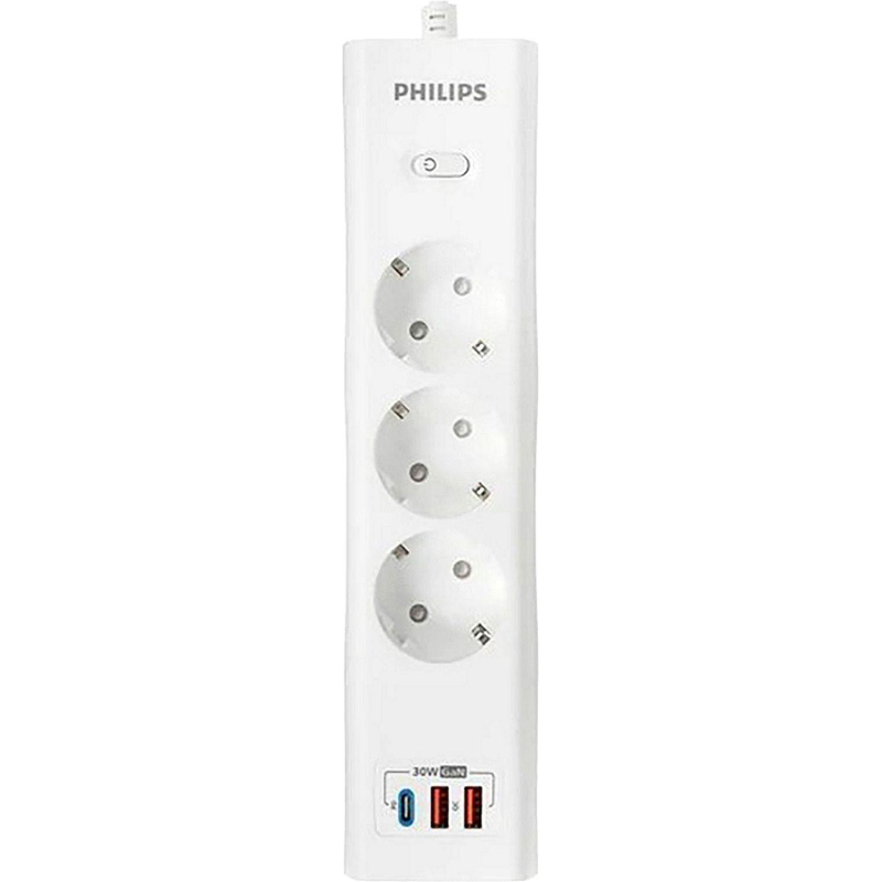 Сетевой фильтр Philips CHP8236WB/51 3р/3м с USB, 10А, белый - фото 2