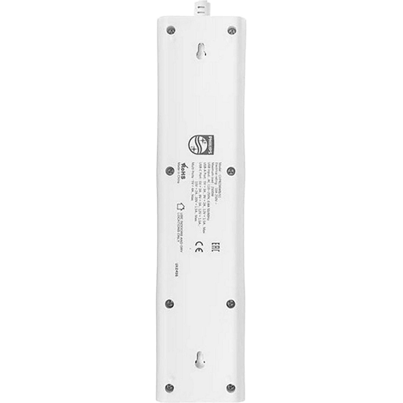 Сетевой фильтр Philips CHP8236WB/51 3р/3м с USB, 10А, белый - фото 3