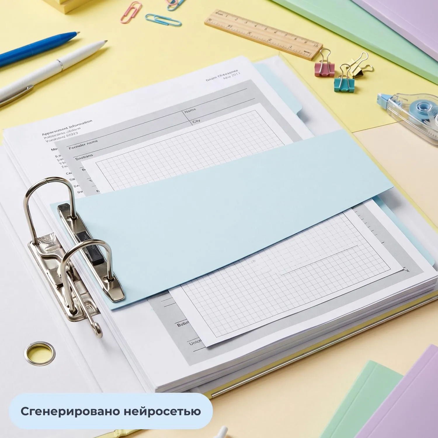 Разделитель листов Разделительные полоски Attache,голубые, 100 шт./уп. - фото 7