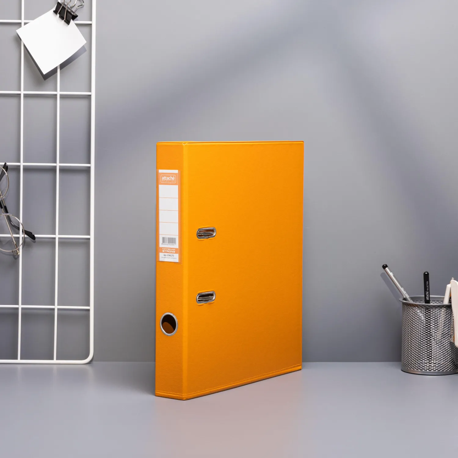 Папка-регистратор Strong Line 50мм, оранжевый,ПБП2,карм.кор - фото 9