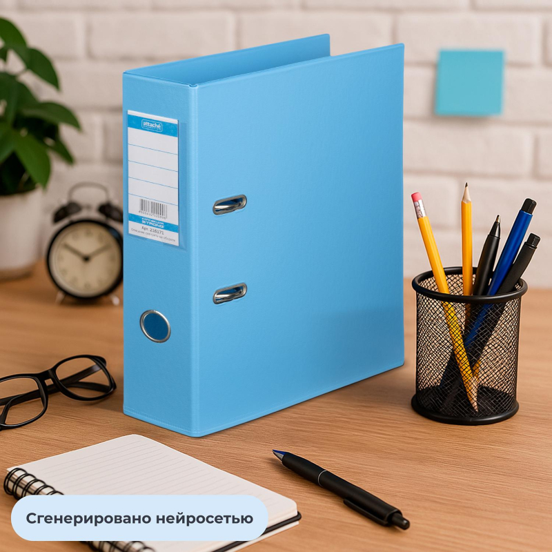 Папка-регистратор Strong Line 70мм,небесн-голуб,ПБП2,карм.кор - фото 11
