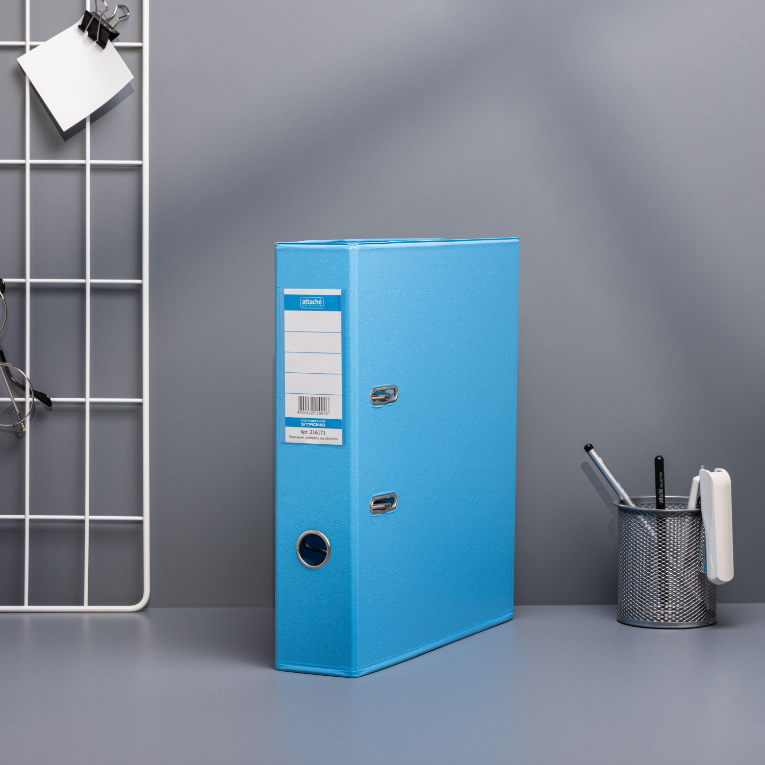 Папка-регистратор Strong Line 70мм,небесн-голуб,ПБП2,карм.кор - фото 12