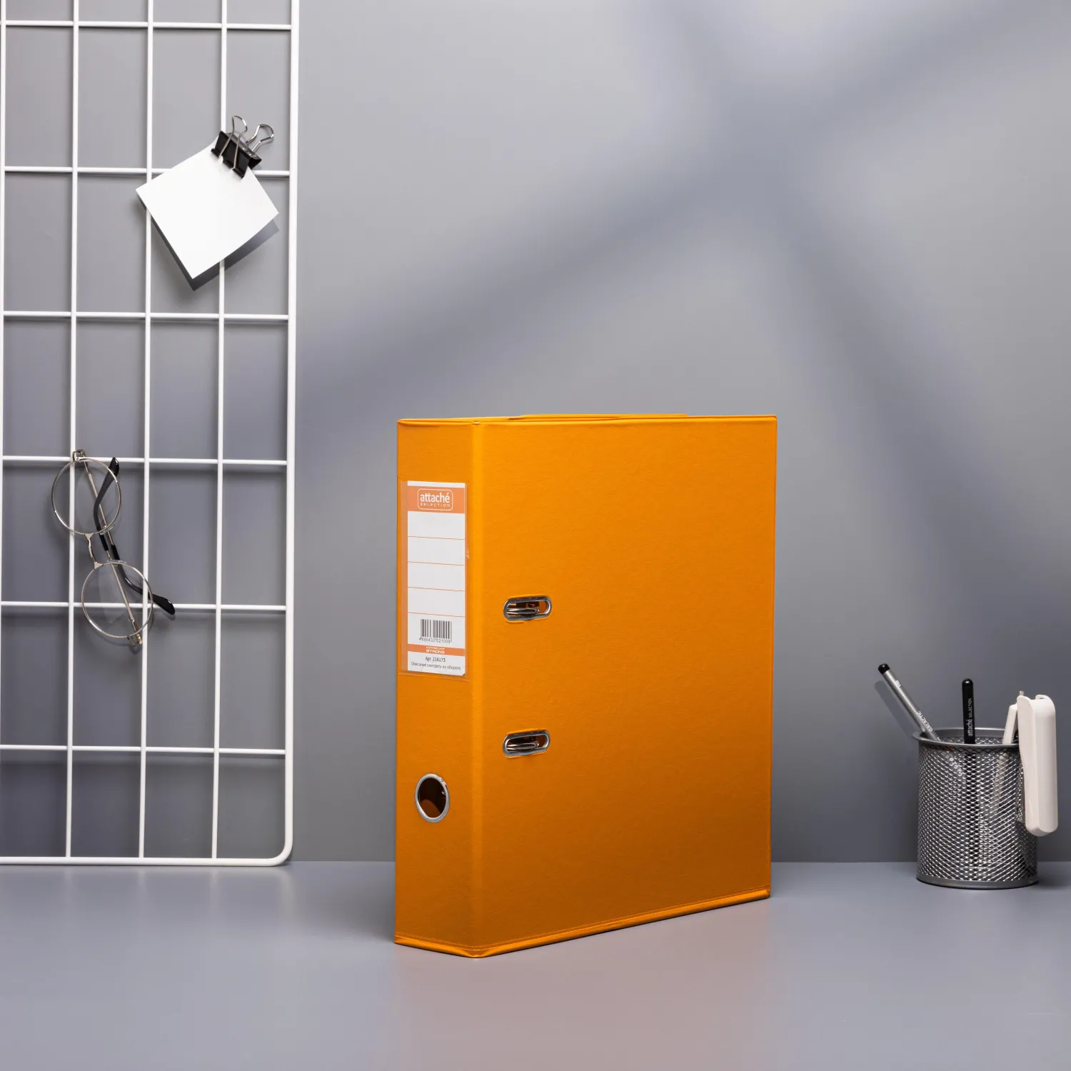 Папка-регистратор Strong Line  70мм, оранжевый,ПБП2,карм.кор - фото 9