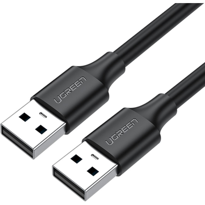 Кабель UGREEN US102 (10309) USB 2.0 A Male to A Male Cable.1м черный - фото 1