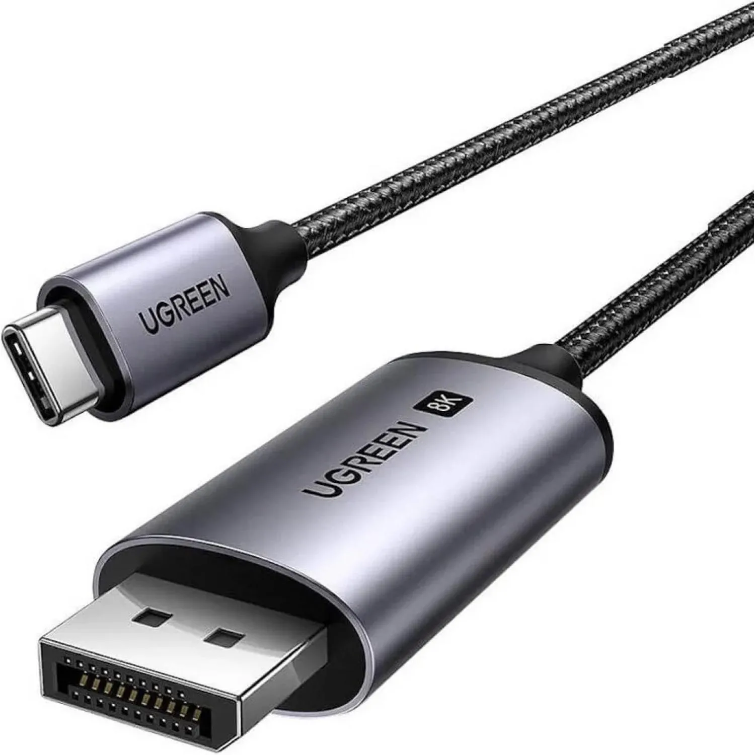 Кабель UGREEN (25157) USB-C to DisplayPort 8K Cable.1м серый - фото 1