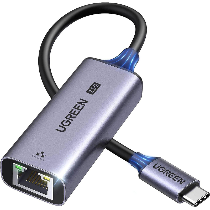 Сетевой адаптер UGREEN CM648 (25051) USB-A 3.0 to RJ45 2.5G серый - фото 1