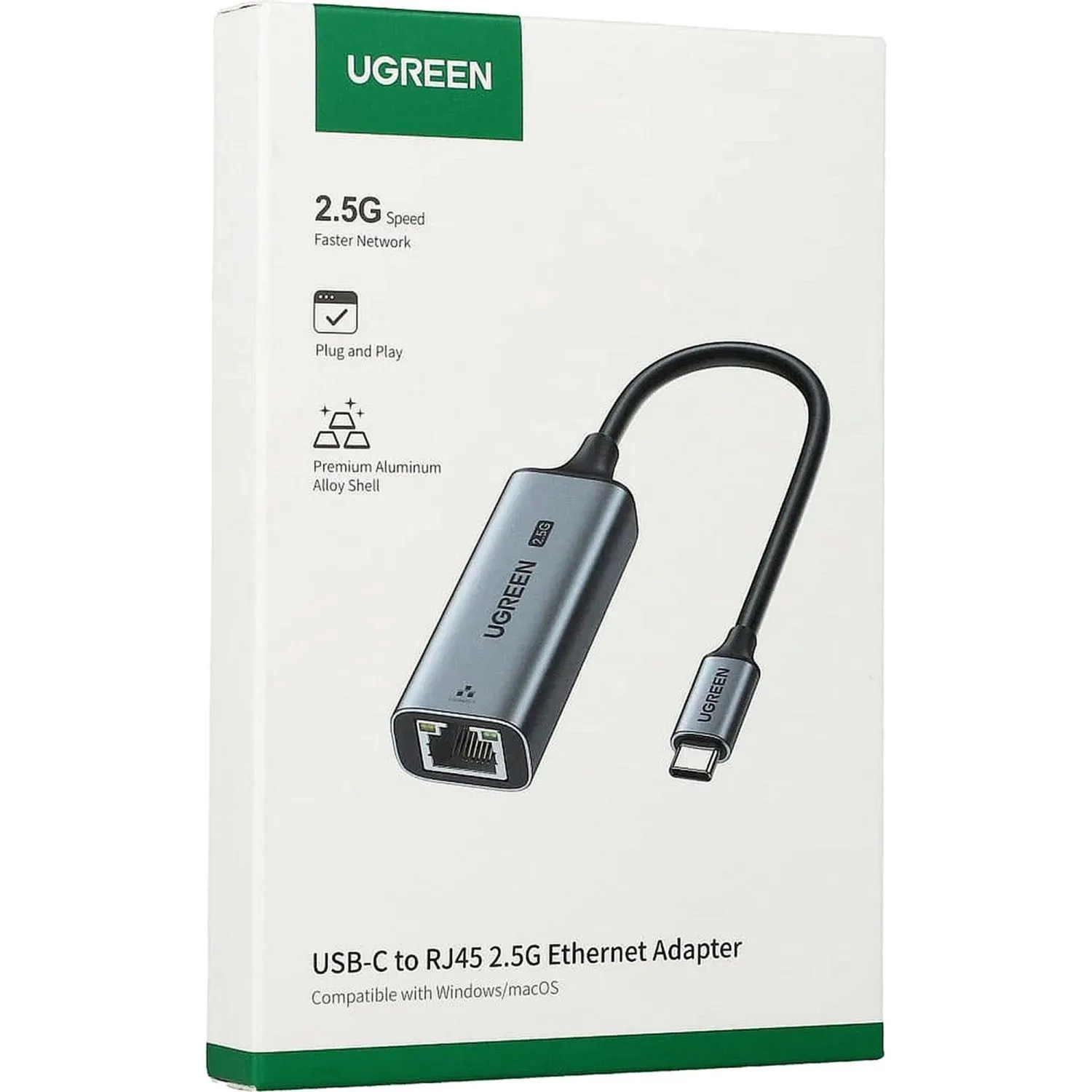 Сетевой адаптер UGREEN CM648 (25052) USB-C 3.1 to RJ45 2.5G серый - фото 3