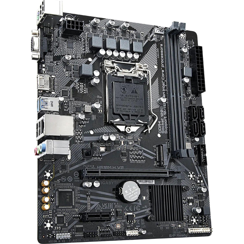 Материнская плата Gigabyte H510M H V2 2.0, Q470, 2xDDR4, s1200, mATX - фото 2