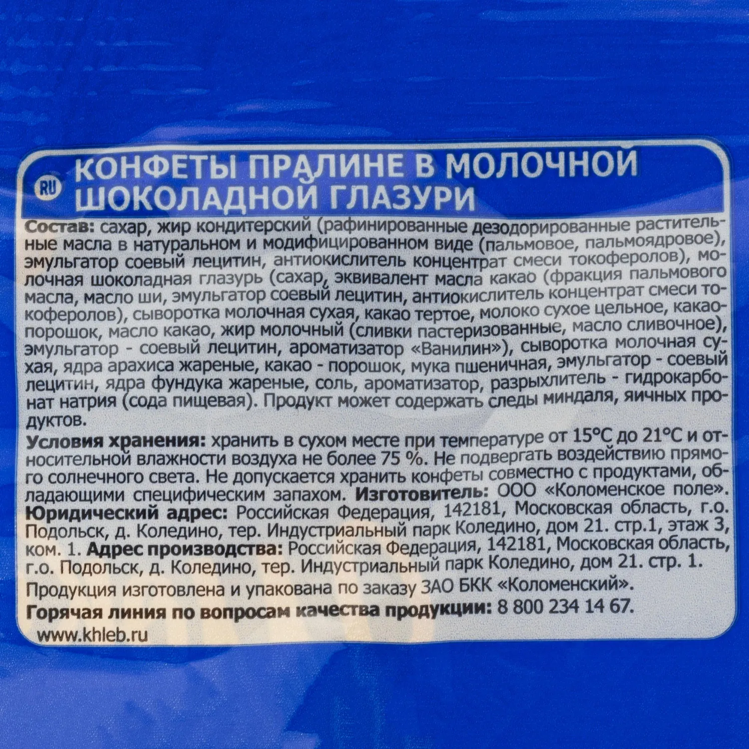 Конфеты пралине Шоколадница в молочной шоколадной глазури (20 шт) 200г - фото 3