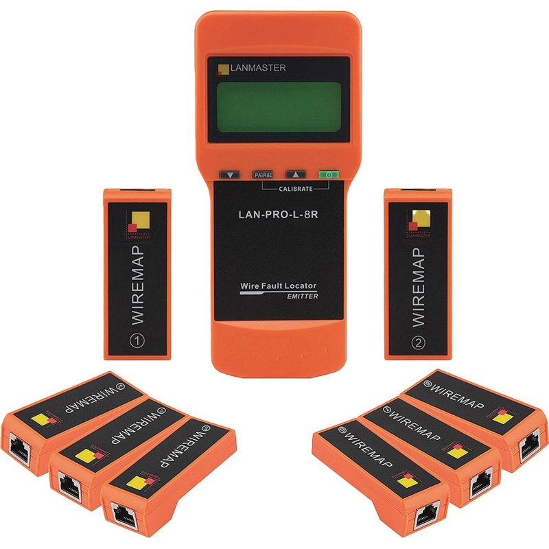 Тестер LANMASTER LAN-PRO-L-8R с измерением длины, 8 ответных частей - фото 2