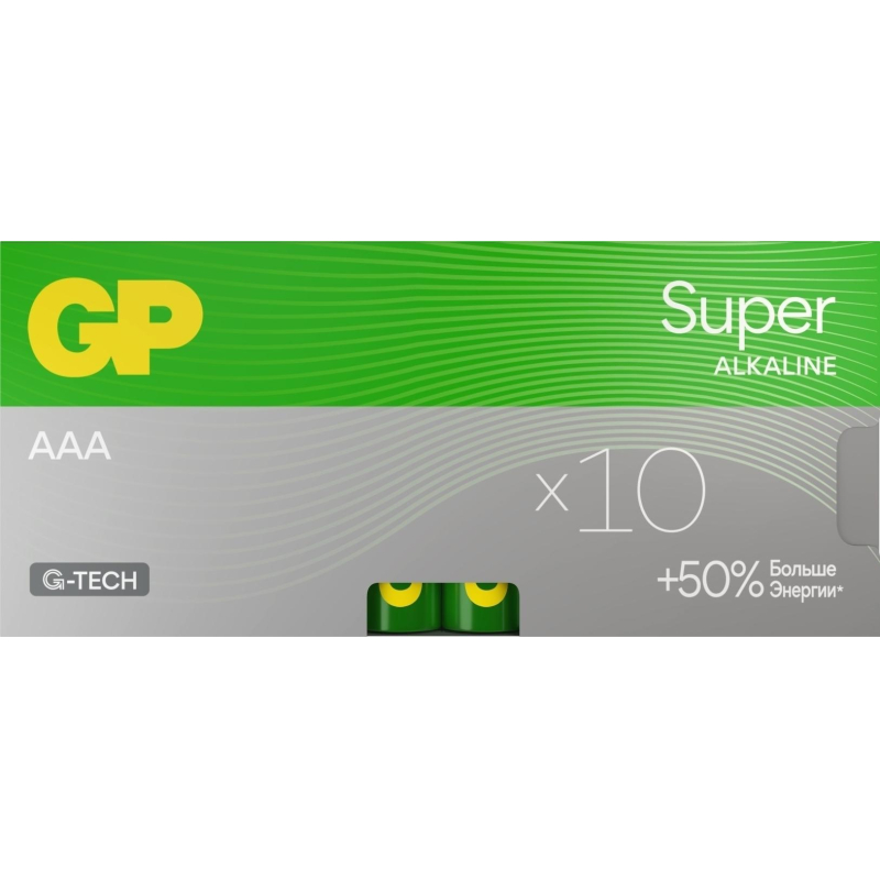 Батарейка GP Super AAA/LR03/24A 24A-2CRB10/24AA21-2CRSWC10, 10 шт/уп - фото 1