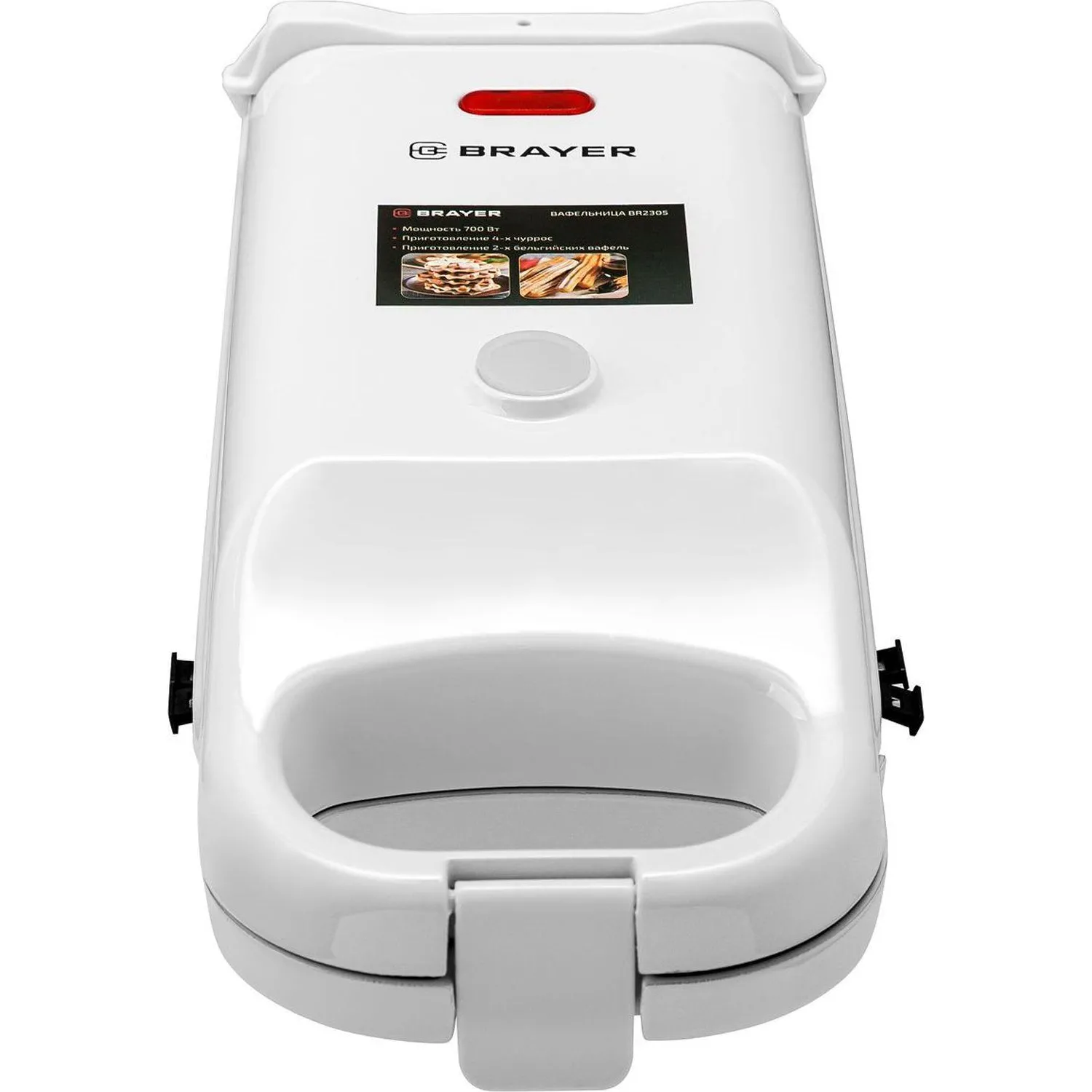 Вафельница BRAYER 2305BR,2в1,700Вт,белг.вафл,чуррос,18x11.6см,антиприг - фото 4