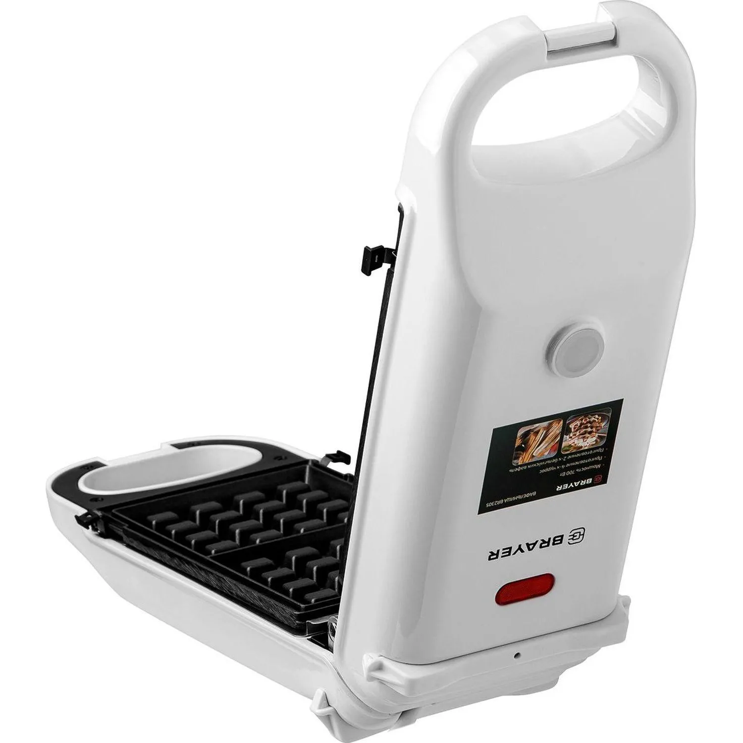 Вафельница BRAYER 2305BR,2в1,700Вт,белг.вафл,чуррос,18x11.6см,антиприг - фото 9