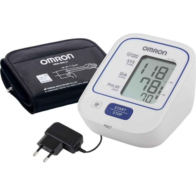 Тонометр OMRON M2 Plus ALRU с универсальной манжетой автоматический 22-42 - фото 1