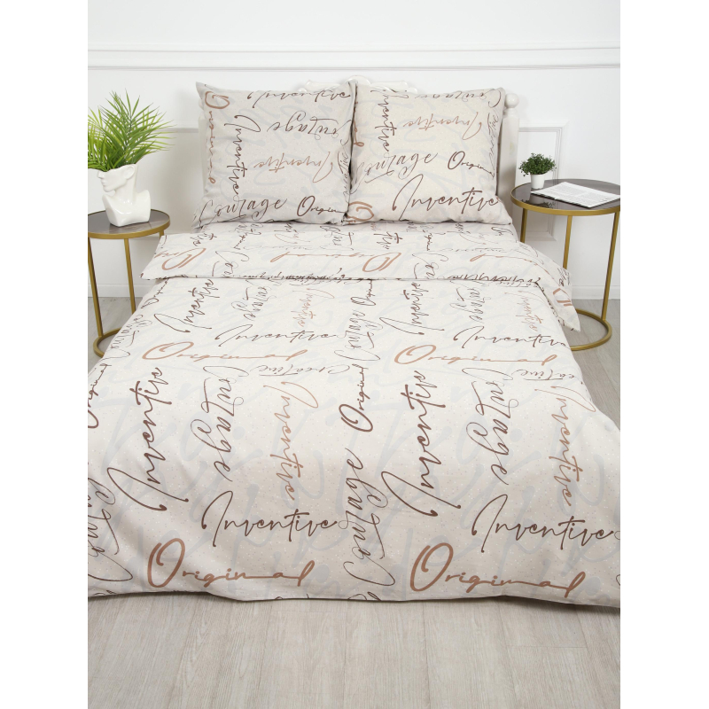 Постельное белье 2сп с Евро бязь набив. 120г/м2 (нав.70х70 2шт.), Креатив - фото 1