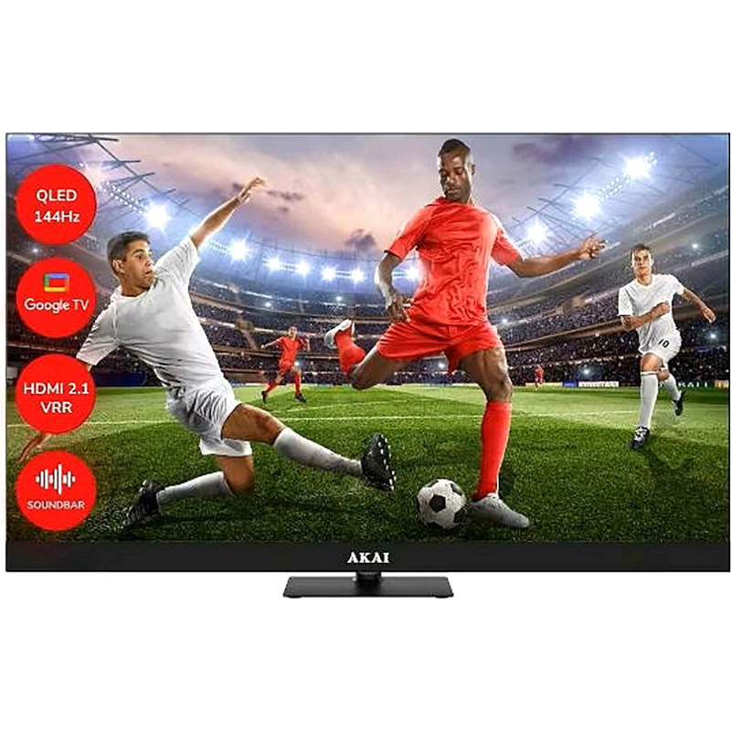 Телевизор Akai TA55BQ900, QLED, UHD, смарт (GoogleTV), 144Гц - фото 1