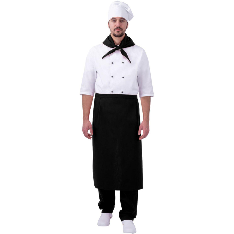 Костюм ШЕФ-ПОВАР муж, цв.бел/чер.(Кос044)(р.48-50) р.170-176 - фото 1