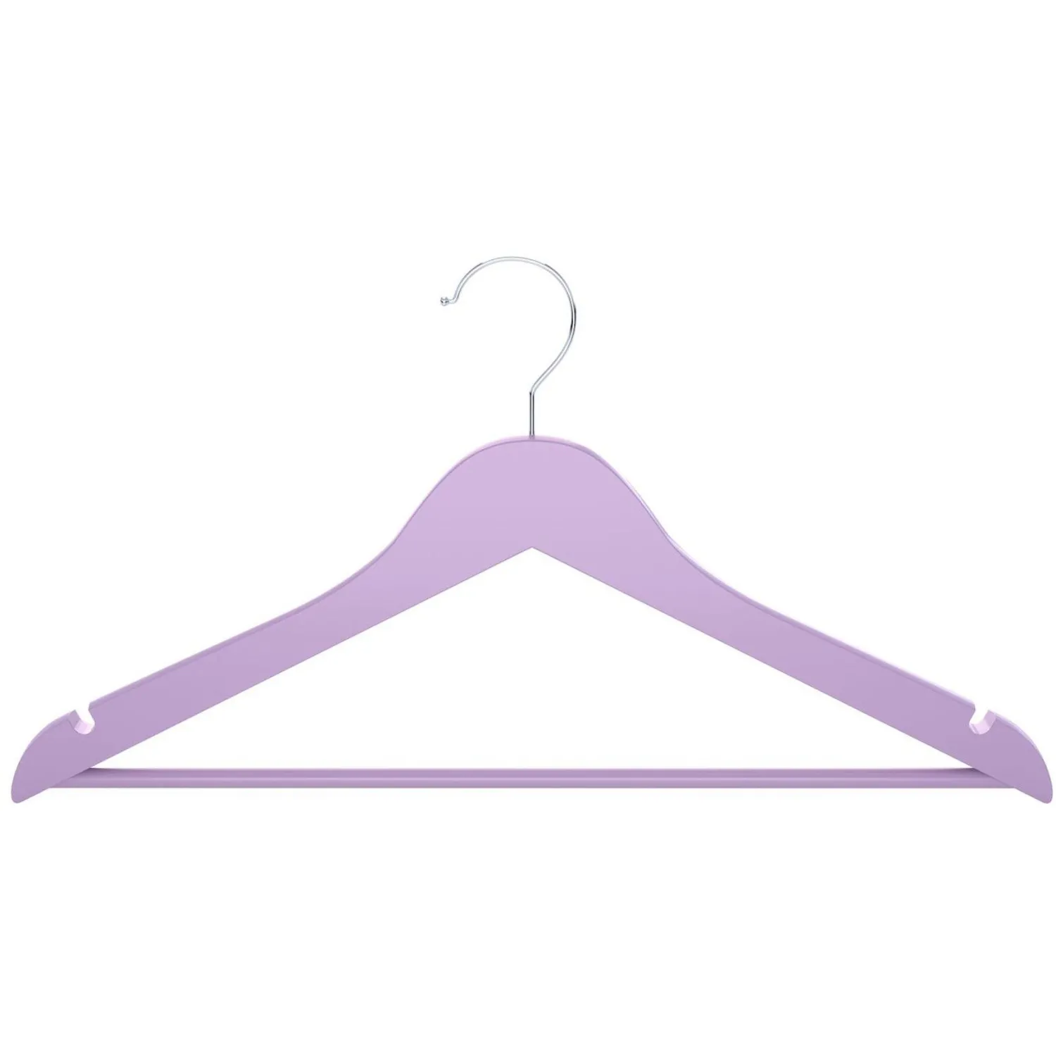 Вешалка-плечики DF_CLH-227 дерево/металл 5шт/уп L-445мм, р.52-54,лавандовый - фото 2