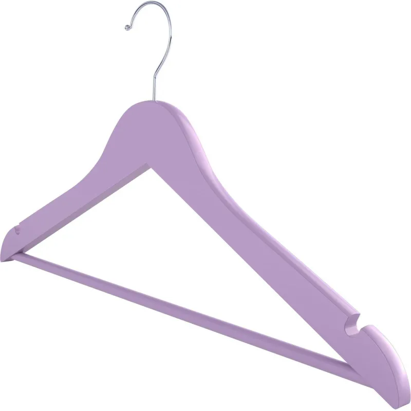 Вешалка-плечики DF_CLH-227 дерево/металл 5шт/уп L-445мм, р.52-54,лавандовый - фото 4