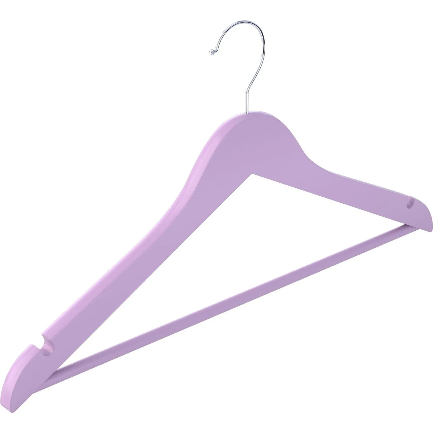 Вешалка-плечики DF_CLH-227 дерево/металл 5шт/уп L-445мм, р.52-54,лавандовый - фото 5