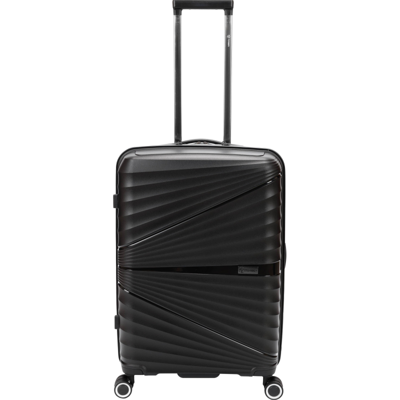 Чемодан TORBER Nevo, черн, полипроп, 45 х 26 х 66 см, 66 л, T2207M-Black - фото 2