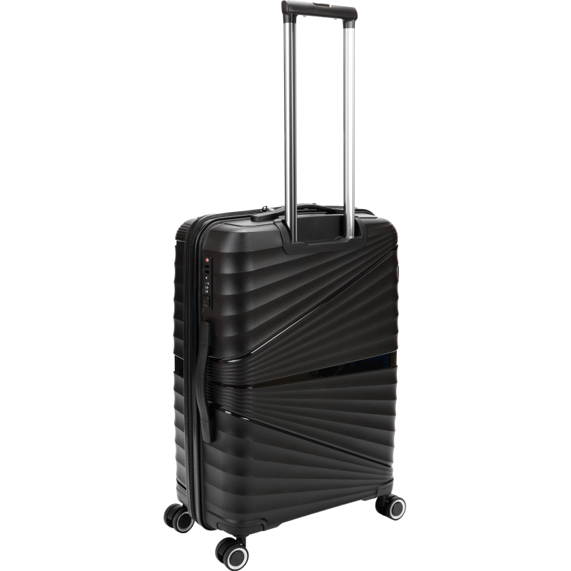 Чемодан TORBER Nevo, черн, полипроп, 45 х 26 х 66 см, 66 л, T2207M-Black - фото 3