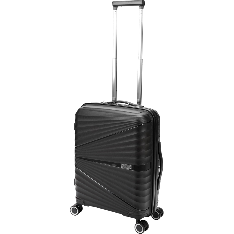 Чемодан TORBER Nevo, черн, полипроп, 40 х 25 х 55 см, 32 л, T2207S-Black - фото 1