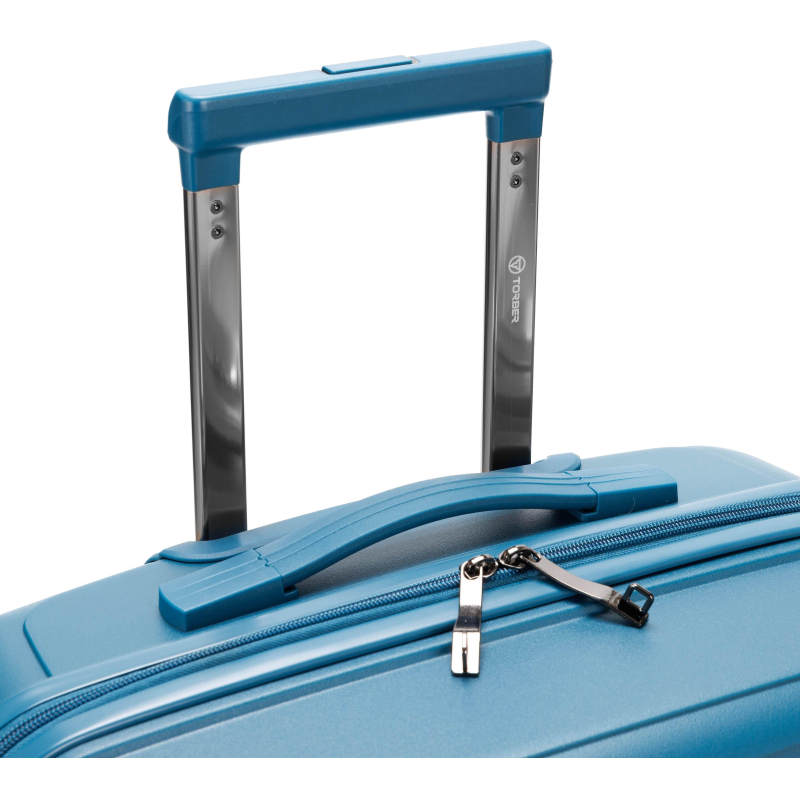Чемодан TORBER Nevo, синий, полипроп, 49 х 28 х 76 см, 95 л, T2207L-Blue - фото 5