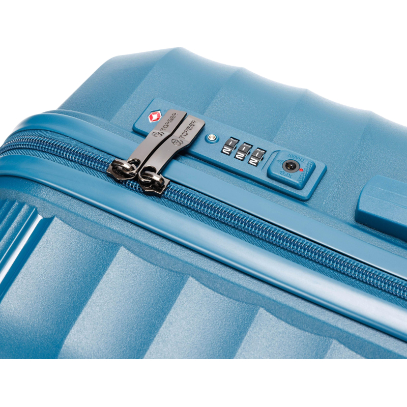 Чемодан TORBER Nevo, синий, полипроп, 49 х 28 х 76 см, 95 л, T2207L-Blue - фото 6