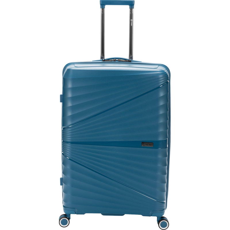 Чемодан TORBER Nevo, синий, полипроп, 49 х 28 х 76 см, 95 л, T2207L-Blue - фото 10