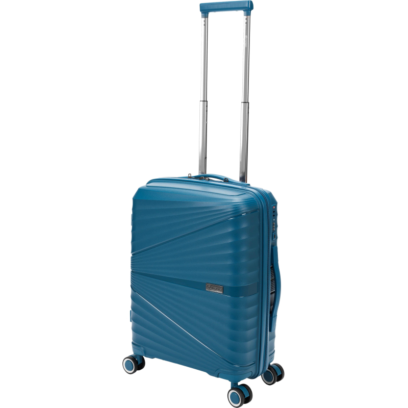 Чемодан TORBER Nevo, синий, полипроп, 40 х 25 х 55 см, 32 л, T2207S-Blue - фото 1