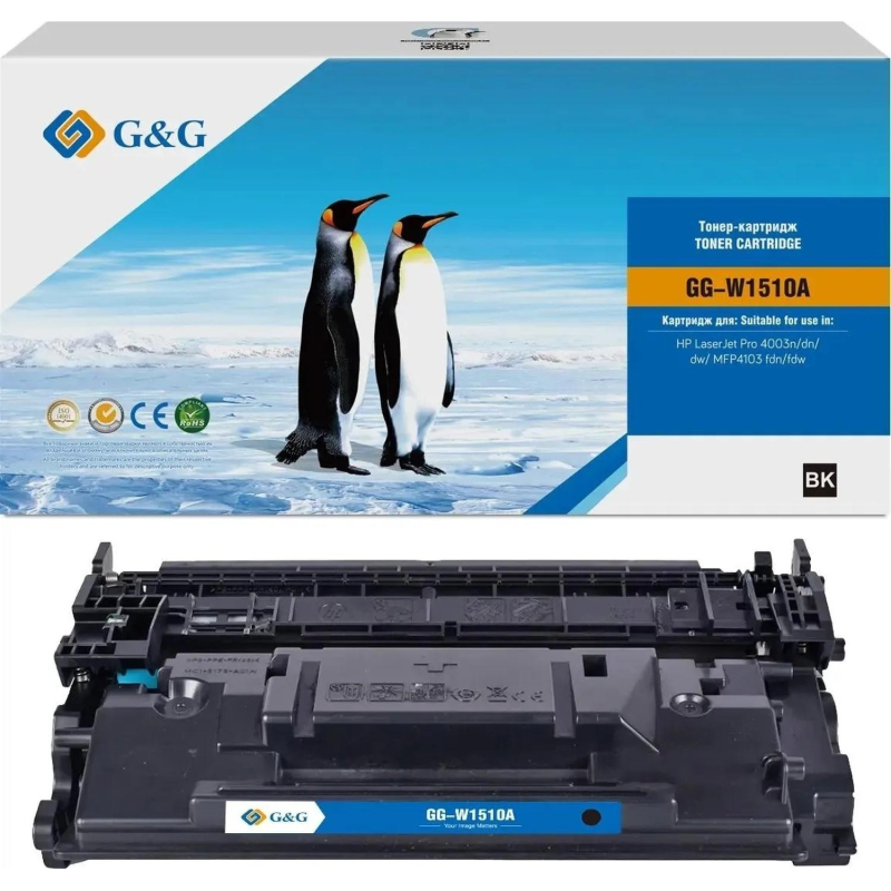 Картридж лазерный G&amp;G W1510A чер. для HP LJ 4003/4103dw 4103fdn/fdw - фото 1