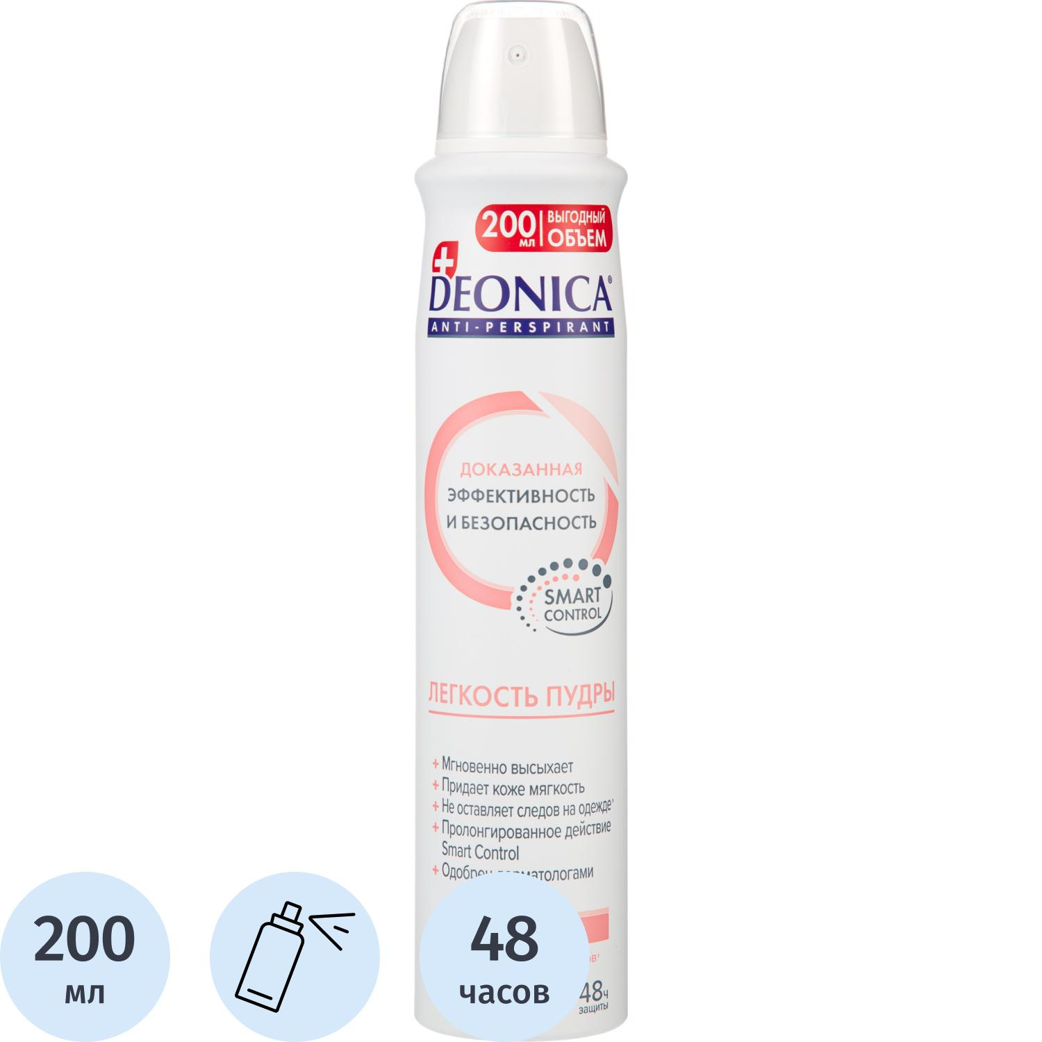 Дезодорант-антиперспирант DEONICA Легкость пудры 200 мл (спрей) (6) - фото 1
