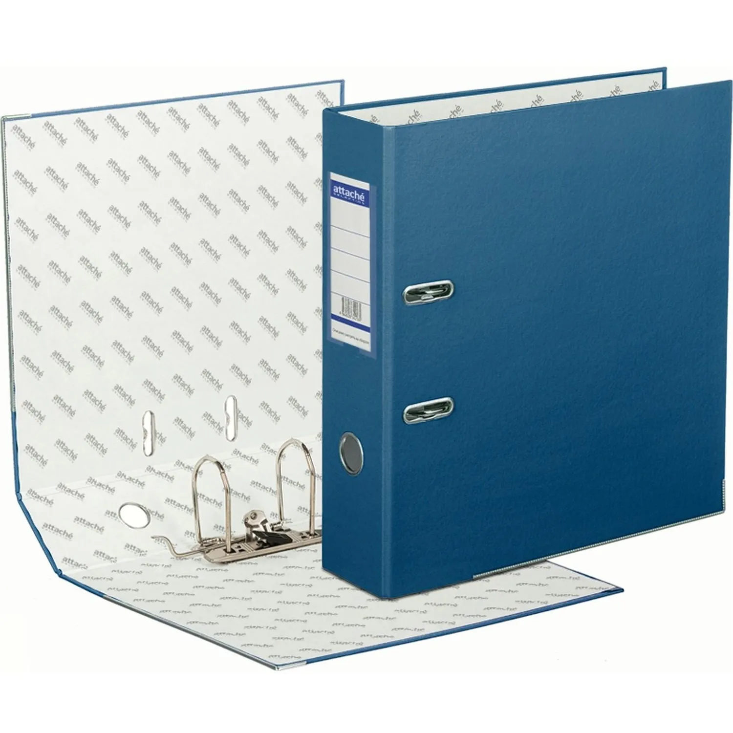 Папка-регистратор ECONOMY PLUS 80мм,син,ПБП1,карм.кор,мет.уг - фото 4