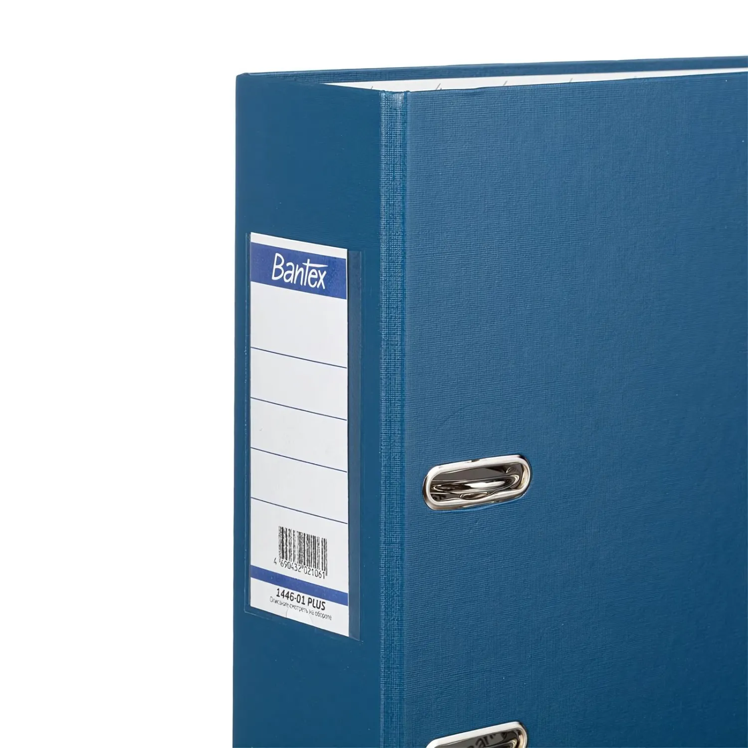 Папка-регистратор ECONOMY PLUS 80мм,син,ПБП1,карм.кор,мет.уг - фото 5