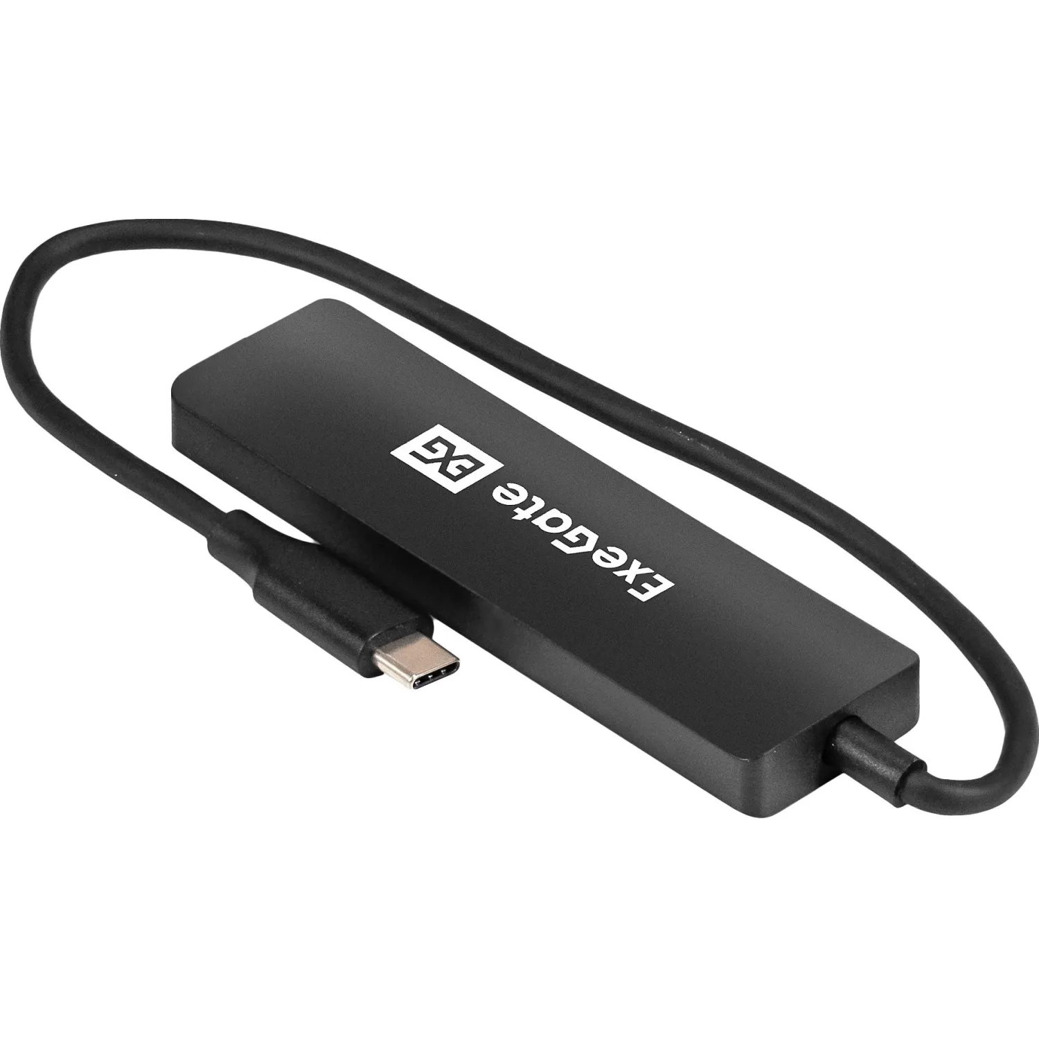 Концентратор USB хаб ExeGate (EX296929RUS) DUB-4CP/3 4-в-1 черн - фото 1
